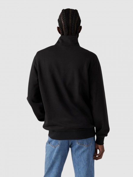 Camisola Levis Homem Original Hm 1/4 Zip Blacks