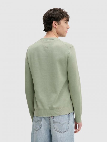 Pullover Man Green Tommy Jeans Pullover Man Green Tommy Jeans
