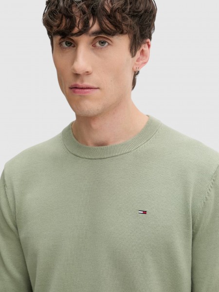 Pullover Man Green Tommy Jeans Pullover Man Green Tommy Jeans