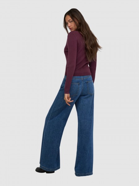 Pullover Woman Bordeaux Only