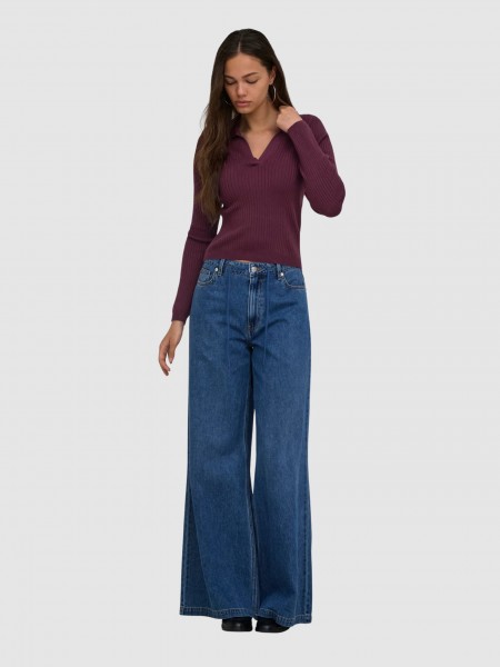 Pullover Woman Bordeaux Only