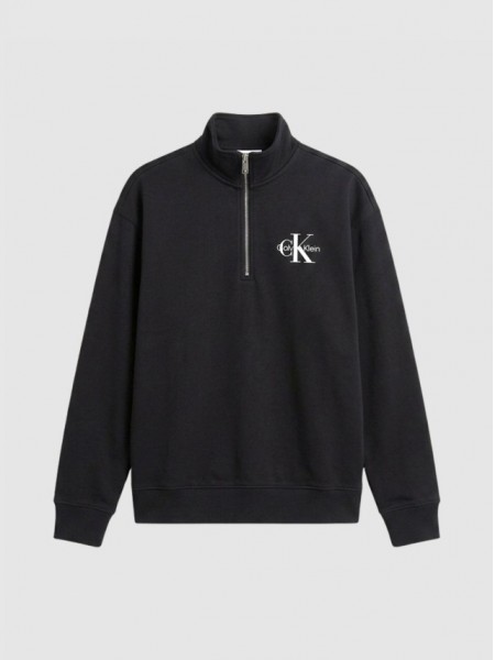 Camisola Calvin Klein  Homem Cl Ls 350Terry McRo Mnlg Qtr Zip