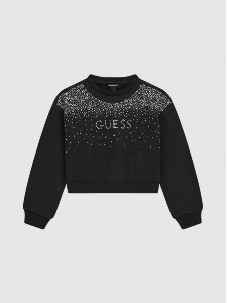 Sweatshirt Ni�a Negro Guess