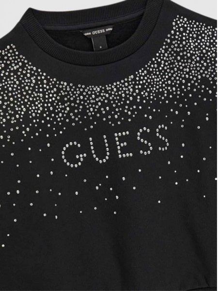 Sweatshirt Ni�a Negro Guess
