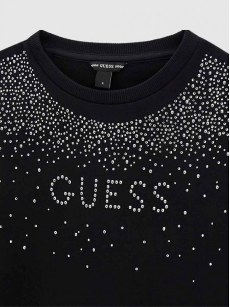 Sweatshirt Ni�a Negro Guess
