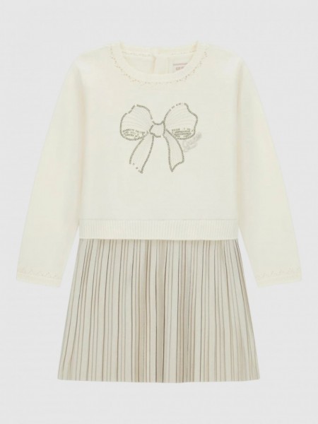Vestido Ni�a Crema Guess