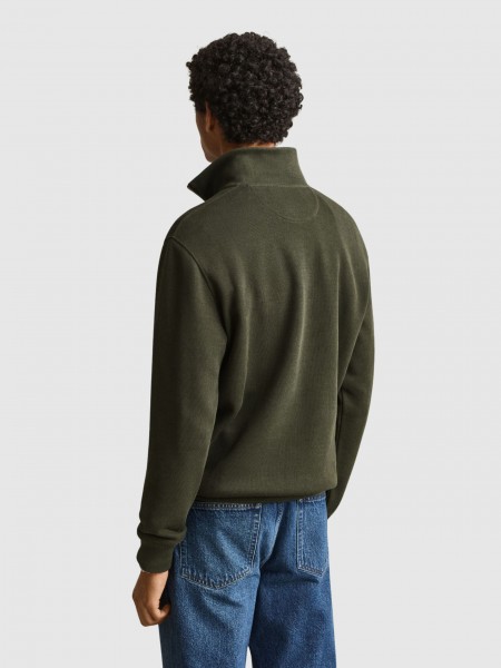 Sweatshirt Man Dark Green Gant Sweatshirt Man Dark Green Gant