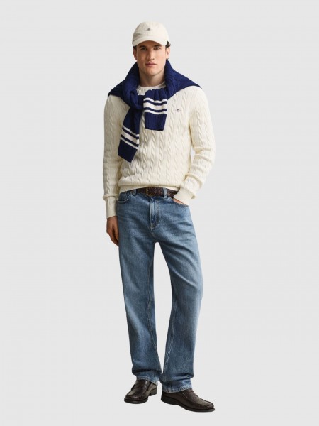 Camisola Gant Homem Cotton Cable C-Neck