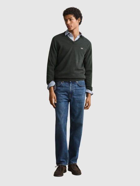 Camisola Gant Homem Superfine Lambswool V-Neck