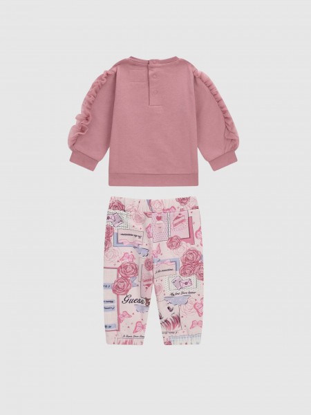 2 Pe�as Guess Menina Set Ls Active Top+Leggings