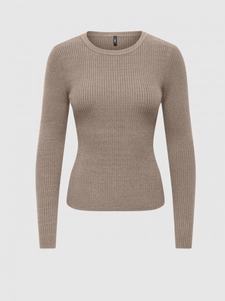 Sueter Mujer Casta�o Claro Only