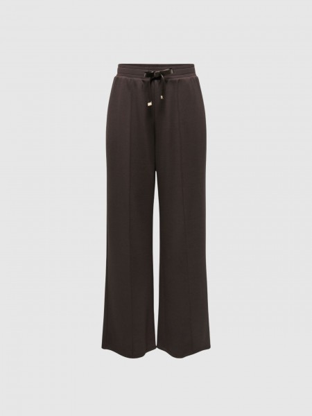 Pantalones Mujer Casta�o Oscuro Only