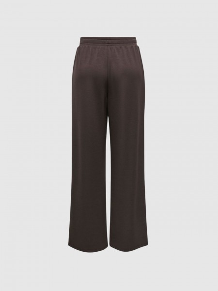 Pantalones Mujer Casta�o Oscuro Only