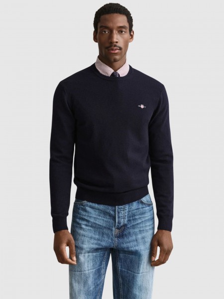 Camisola Gant Homem Superfine Lambswool C-Neck