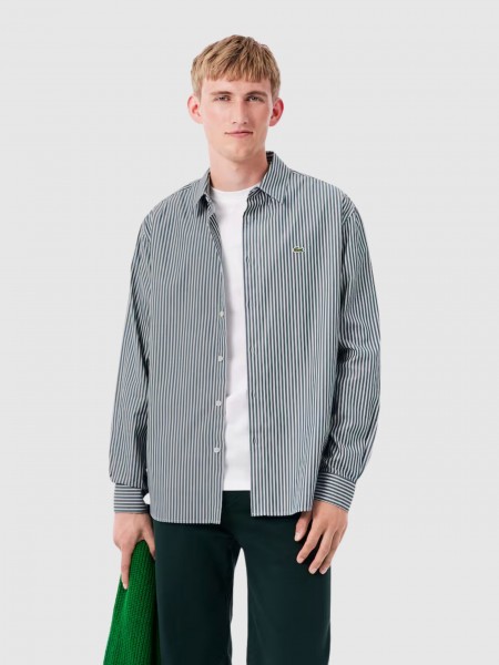 Camisa Lacoste Homem Casual Shirts Male Adult Woven Camisa Lacoste Homem Casual Shirts Male Adult Woven