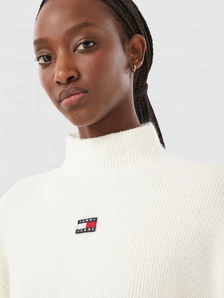 Camisola Tommy Jeans Mulher Tjw Mockneck Badge Sweater Ext