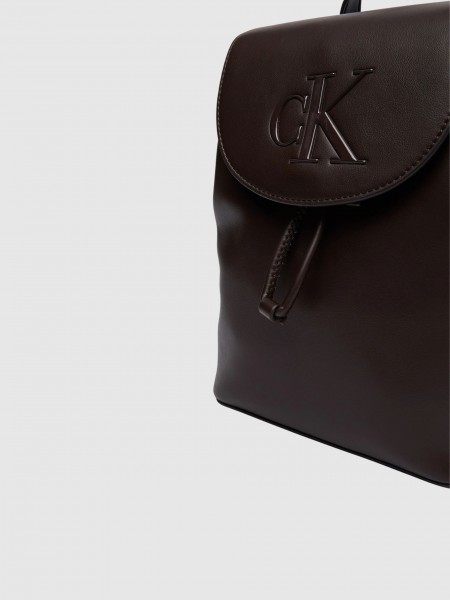Mochila Mujer Marr�n Calvin Klein