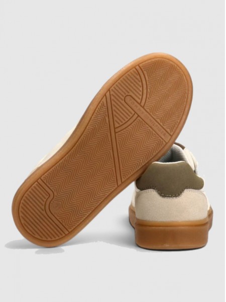 Sapatilha Tommy Hilfiger Menino Low Cut Ace-Up Sneaker Beige/off Wh