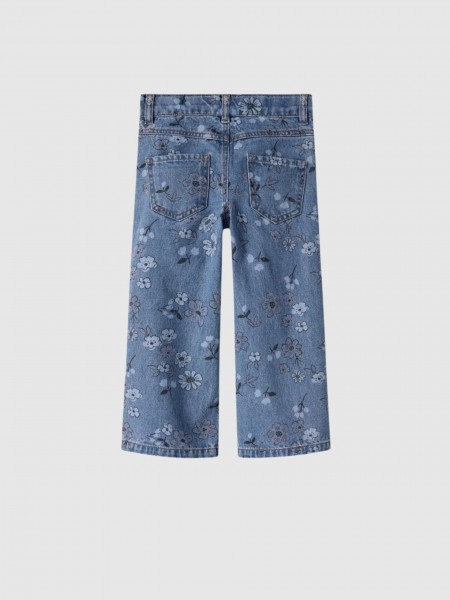 Jeans Name It Menina Nmfrose Wide Aop Jeans 2633-Im