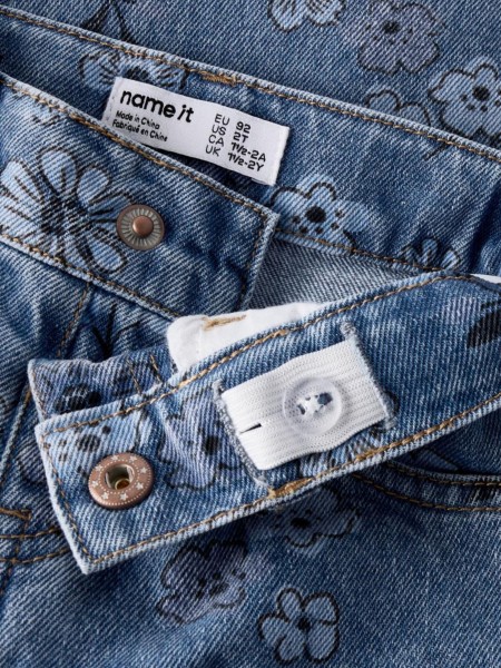 Jeans Name It Menina Nmfrose Wide Aop Jeans 2633-Im