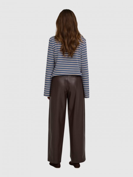 Pantalones Mujer Castaño Oscuro Only Pantalones Mujer Castaño Oscuro Only