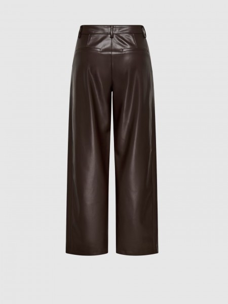 Pantalones Mujer Castaño Oscuro Only Pantalones Mujer Castaño Oscuro Only