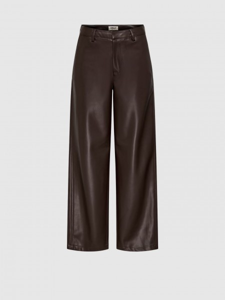 Pantalones Mujer Castaño Oscuro Only Pantalones Mujer Castaño Oscuro Only