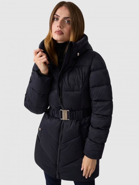 Kispo Guess Mulher New Imma Logo Midi Puffer