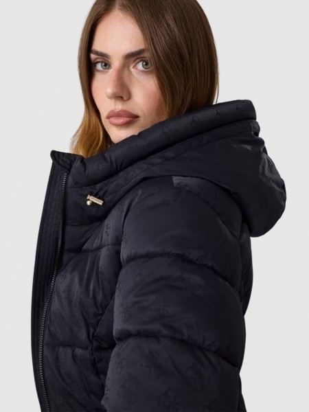 Kispo Guess Mulher New Imma Logo Midi Puffer