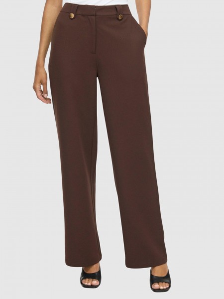 Pantalones Mujer Casta�o Oscuro Vila