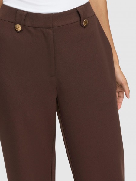 Pantalones Mujer Casta�o Oscuro Vila