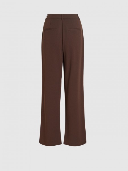 Pantalones Mujer Casta�o Oscuro Vila