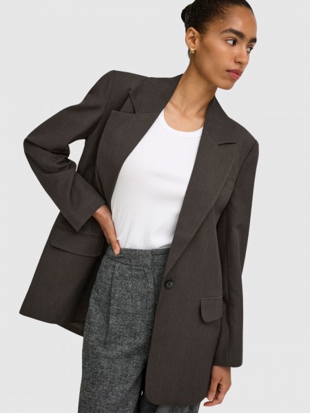 Blazer Woman Dark Brown Only Blazer Woman Dark Brown Only