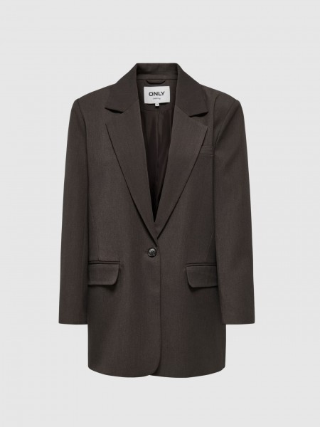 Blazer Woman Dark Brown Only Blazer Woman Dark Brown Only