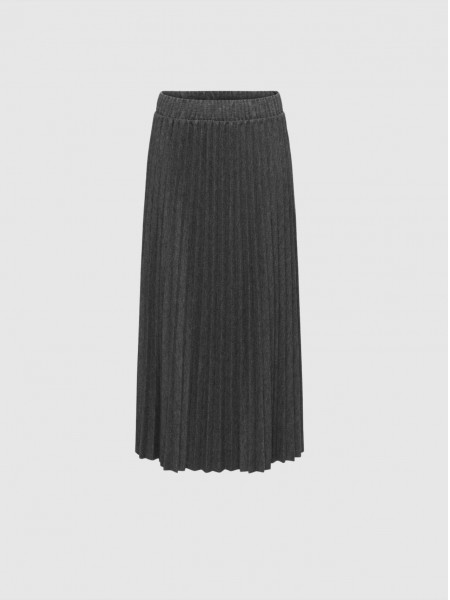 Falda Mujer Gris Oscuro Only Falda Mujer Gris Oscuro Only