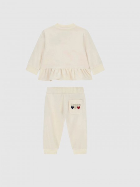 Conjunto Bebe Niña Crema Guess Conjunto Bebe Niña Crema Guess