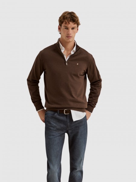 Pullover Man Dark Brown Lion Of Porches Pullover Man Dark Brown Lion Of Porches