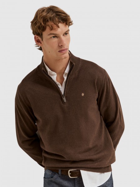 Pullover Man Dark Brown Lion Of Porches Pullover Man Dark Brown Lion Of Porches