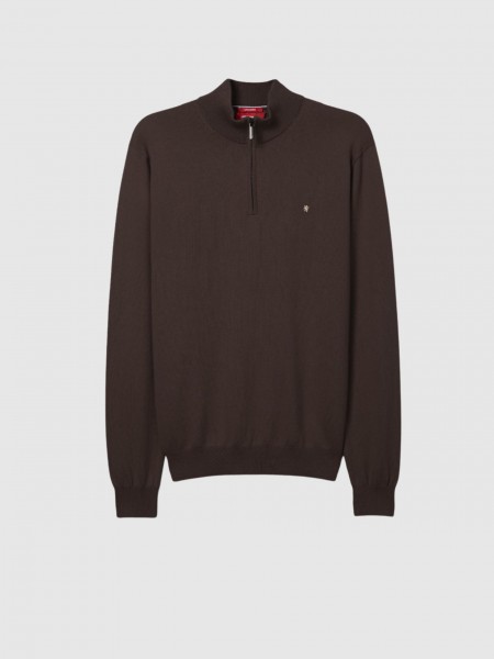 Pullover Man Dark Brown Lion Of Porches Pullover Man Dark Brown Lion Of Porches