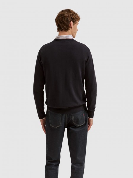 Pullover Man Navy Blue Lion Of Porches Pullover Man Navy Blue Lion Of Porches