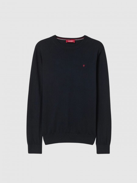 Pullover Man Navy Blue Lion Of Porches Pullover Man Navy Blue Lion Of Porches