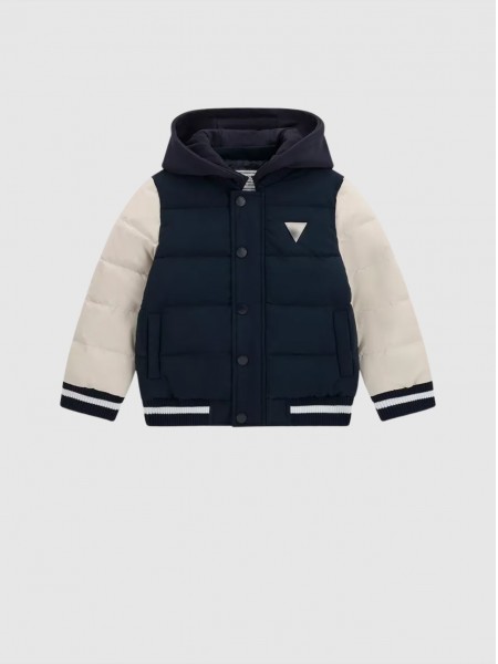 Kispo Guess Menino Hooded Ls Padded Jacket W/zip