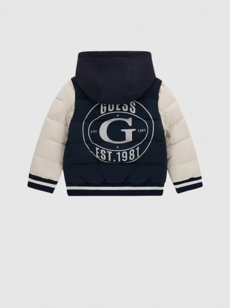 Kispo Guess Menino Hooded Ls Padded Jacket W/zip
