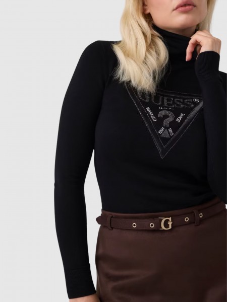 Pullover Woman Black Guess Underwear Pullover Woman Black Guess Underwear