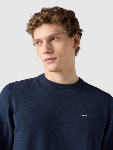 Pullover Man Navy Blue Levis