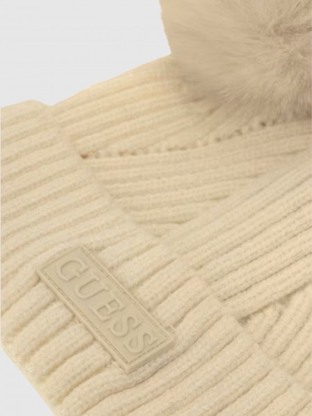 Gorro Ni�a Crema Guess