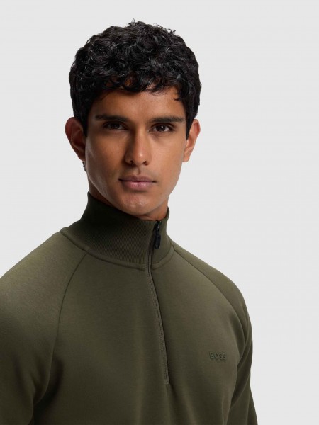 Sweatshirt Hombre Verde Boss