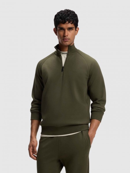 Sweatshirt Hombre Verde Boss