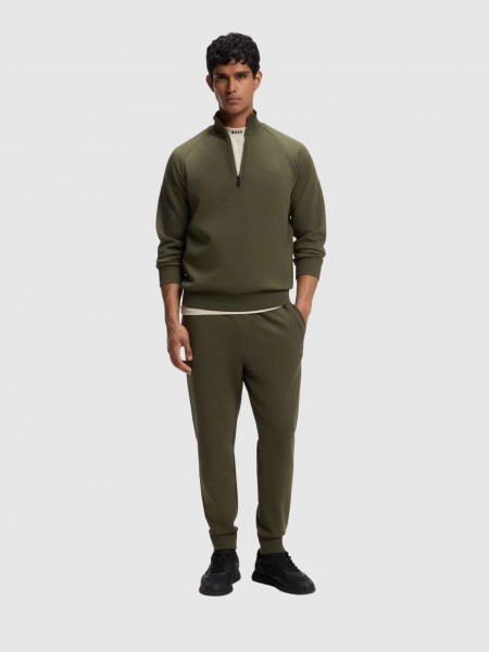 Sweatshirt Hombre Verde Boss