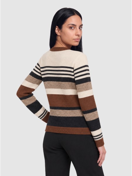 Camisola Vero Moda Mulher Vmplaza Ls Block Pullover Ga Boo